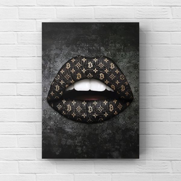 Картина Губы Lips Louis Vuitton 10342 фото